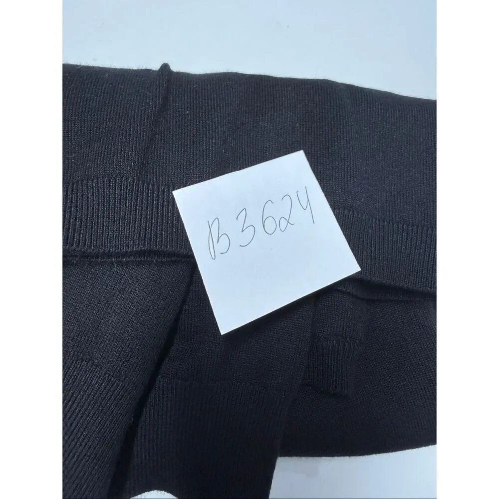 NWOT Guess Norah Logo Sweater Black  Rhinestone Trim Cold-Shoulder Cutout Sz XL